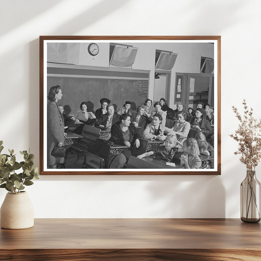 Parent-Teacher Meeting at Farm Workers Camp Tulare 1942