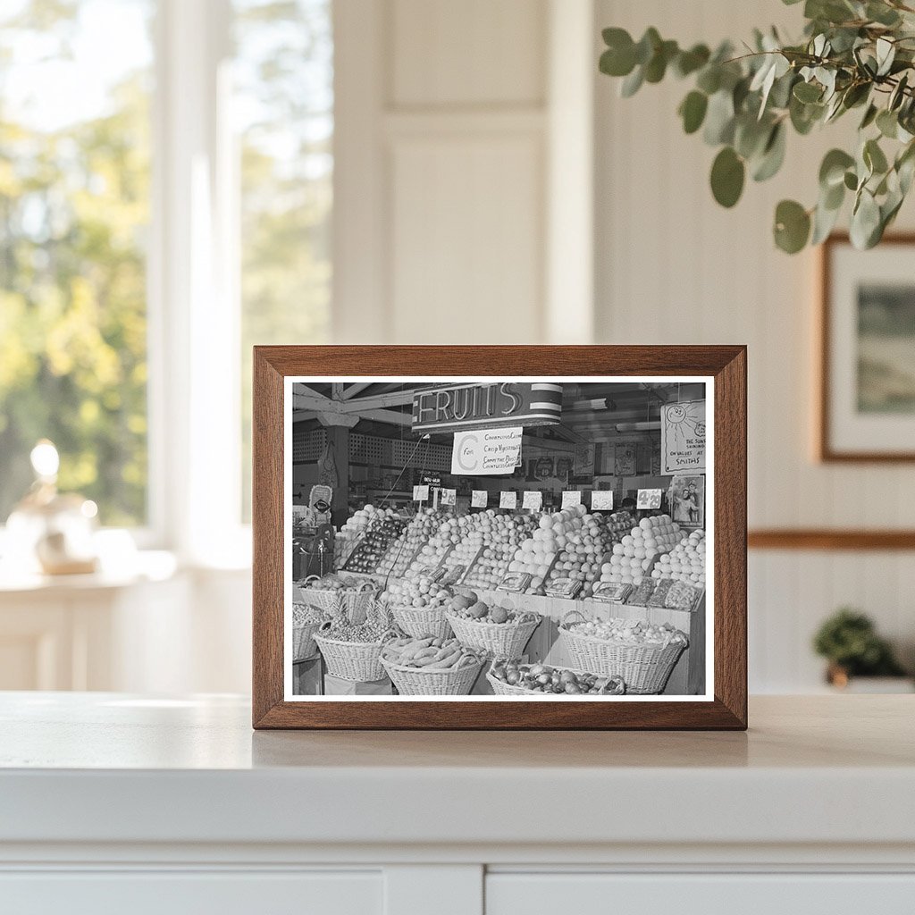 Vintage Vegetable Stand in Porterville California 1942