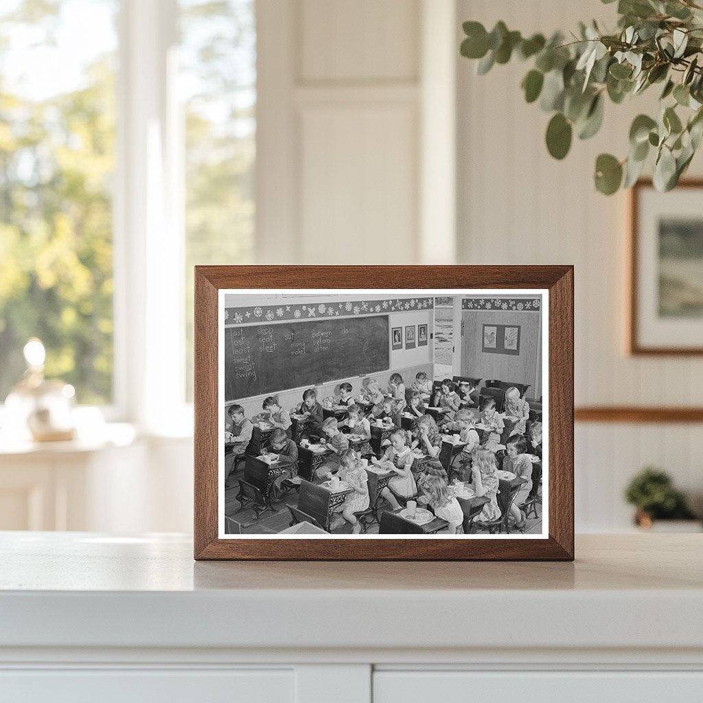 Farm Workers Camp Children Lunch Tulare County 1942