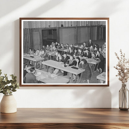 First Aid Class for Farm Workers Woodville California 1942