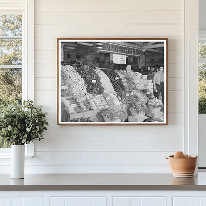 1942 Vegetable Stand in Porterville California Market Scene