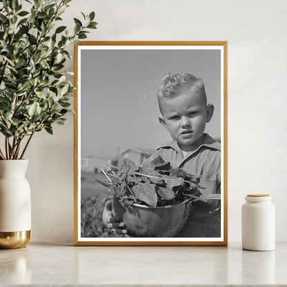 Young Boy in Farm Workers Community Woodville California 1942