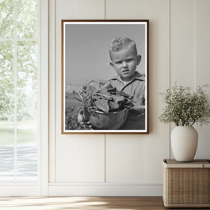 Young Boy in Farm Workers Community Woodville California 1942