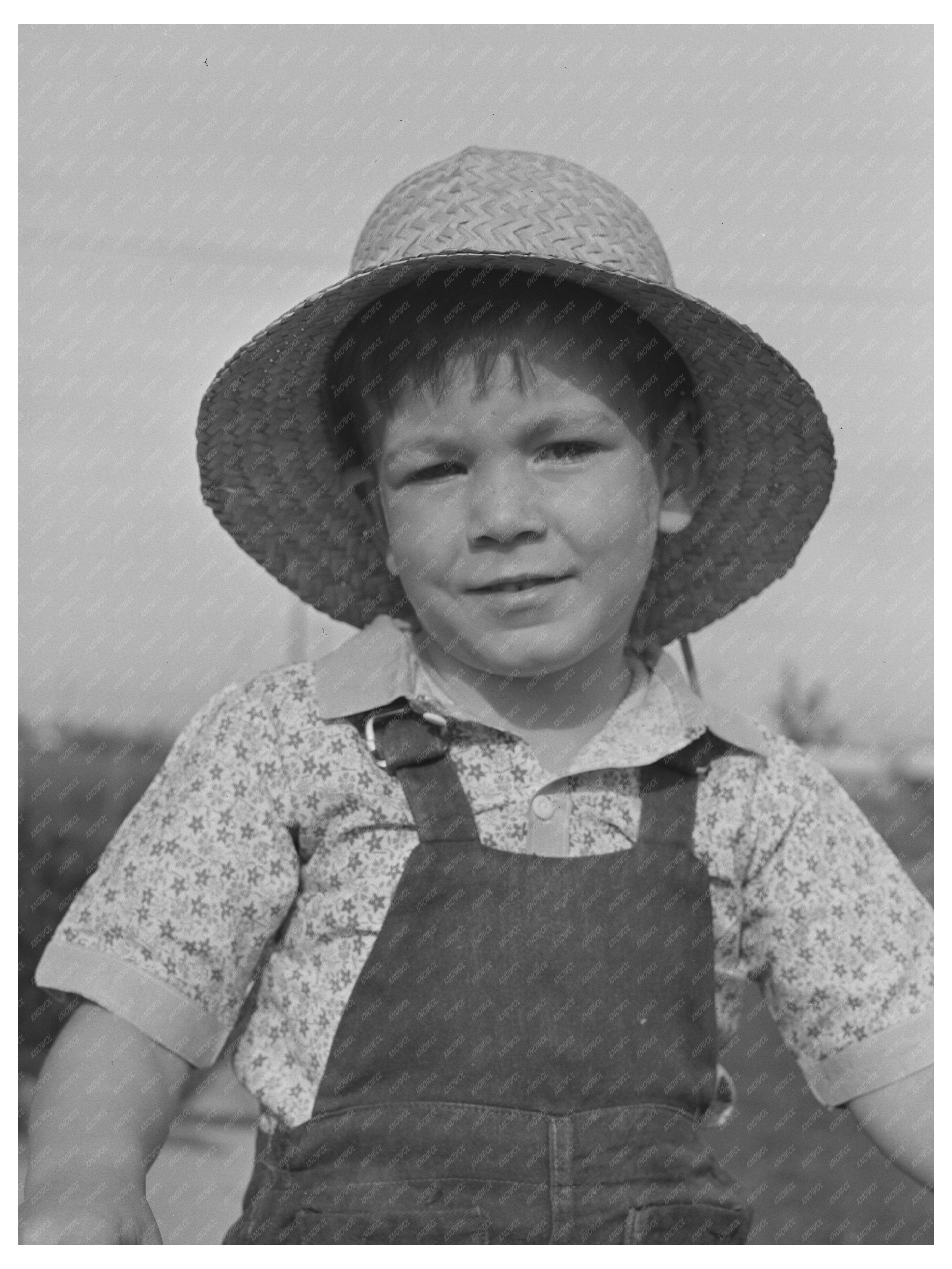 Young Boy in Woodville California February 1942 Photograph