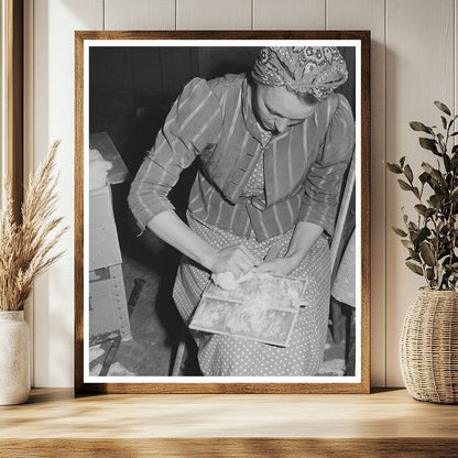 Farm Workers Carding Surplus Cotton Woodville 1942