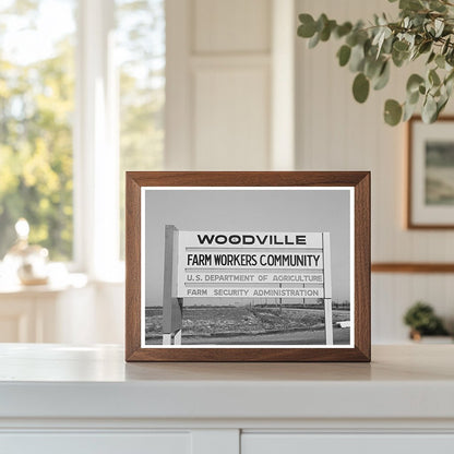 Farm Security Administration Community Sign Woodville 1942