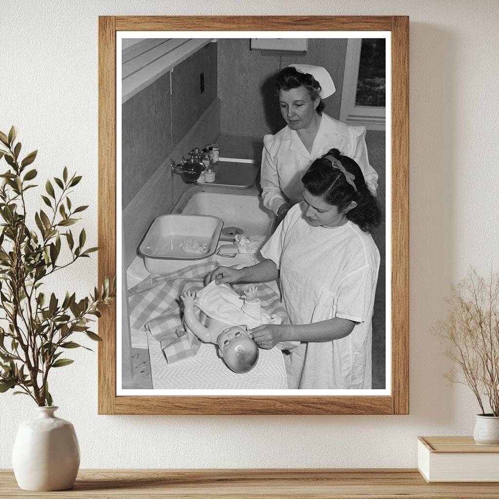 Girls Learning Infant Care at Eleven Mile Corner 1942