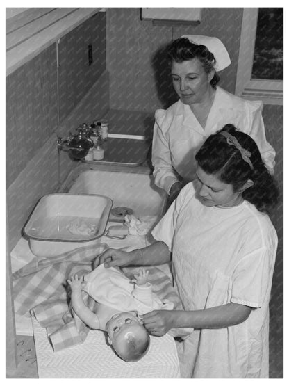 NYA Girls Learning Infant Care in Eleven Mile Corner 1942