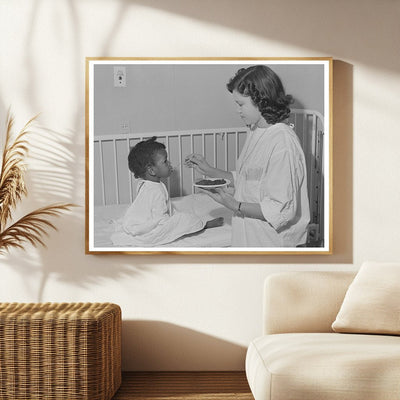 Young Girl Serves Lunch to Patient at Cairns Hospital 1942