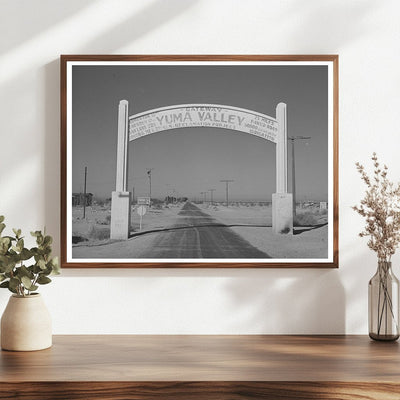 Yuma County Arizona Sign March 1942 Vintage Photo