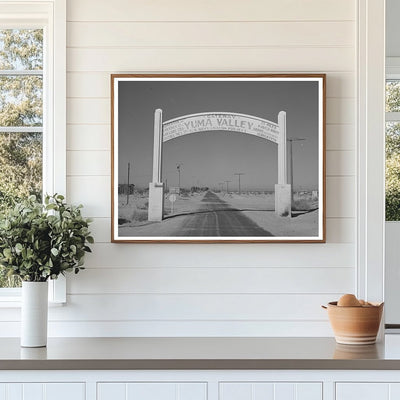 Yuma County Arizona Sign March 1942 Vintage Photo