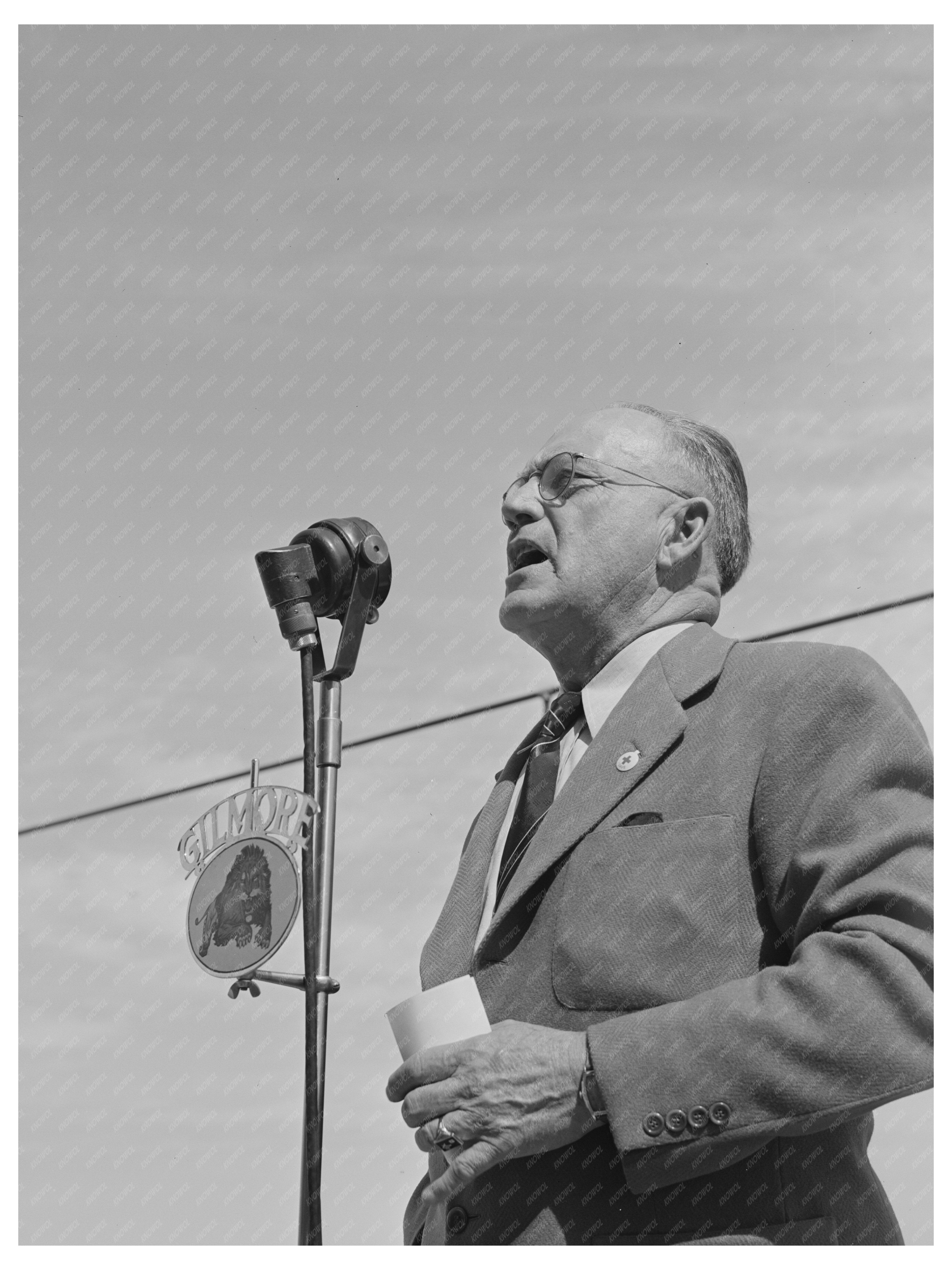 Speaker at Farm Bureau Day Imperial County Fair 1942