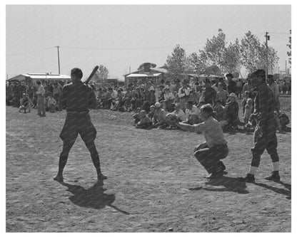 Boys Playing Baseball at FSA Farm in Yuma Arizona 1942