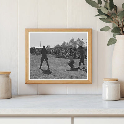 Boys Playing Baseball at FSA Farm in Yuma Arizona 1942