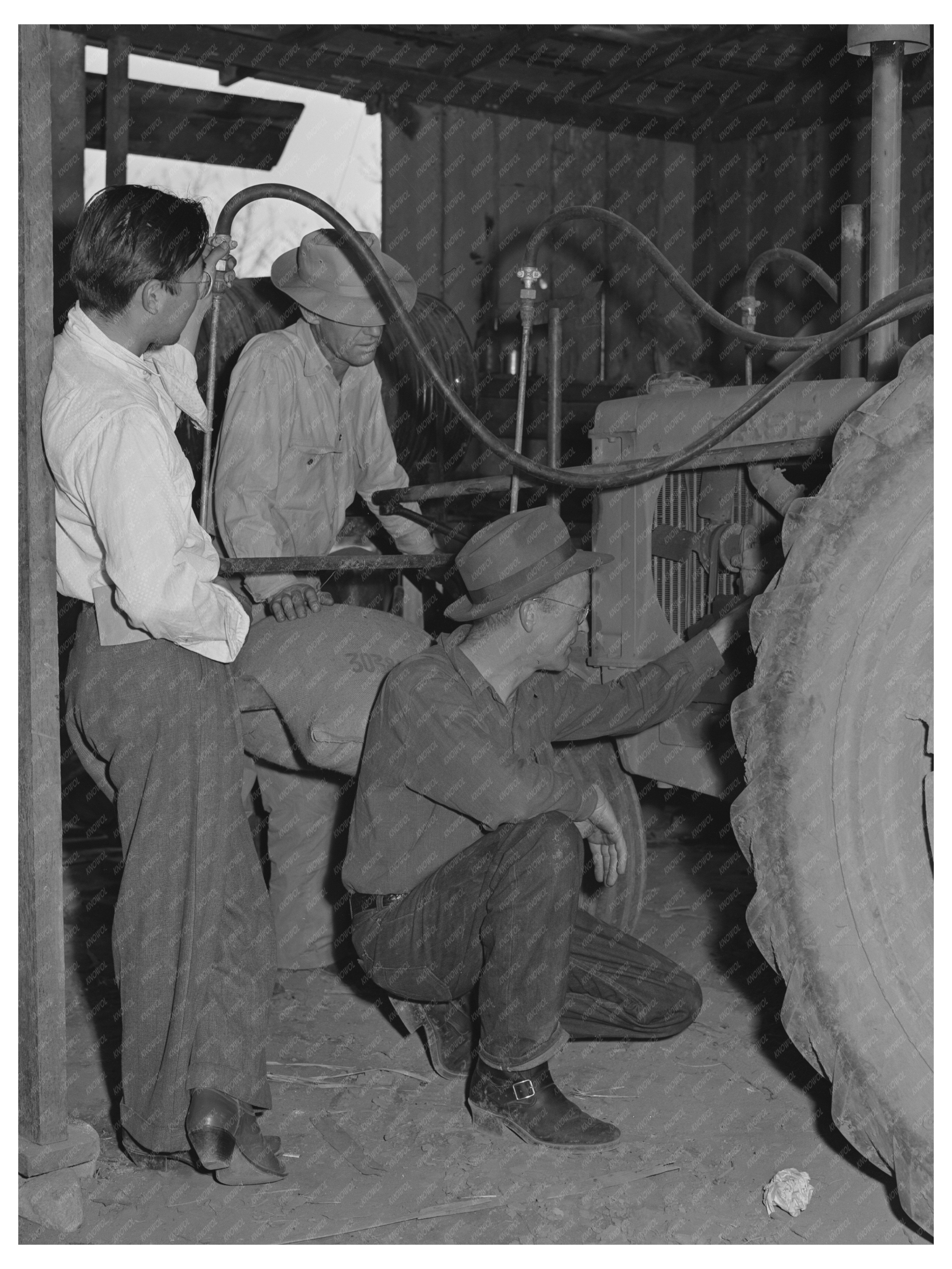 Farmers Inspect Japanese-American Machinery April 1942