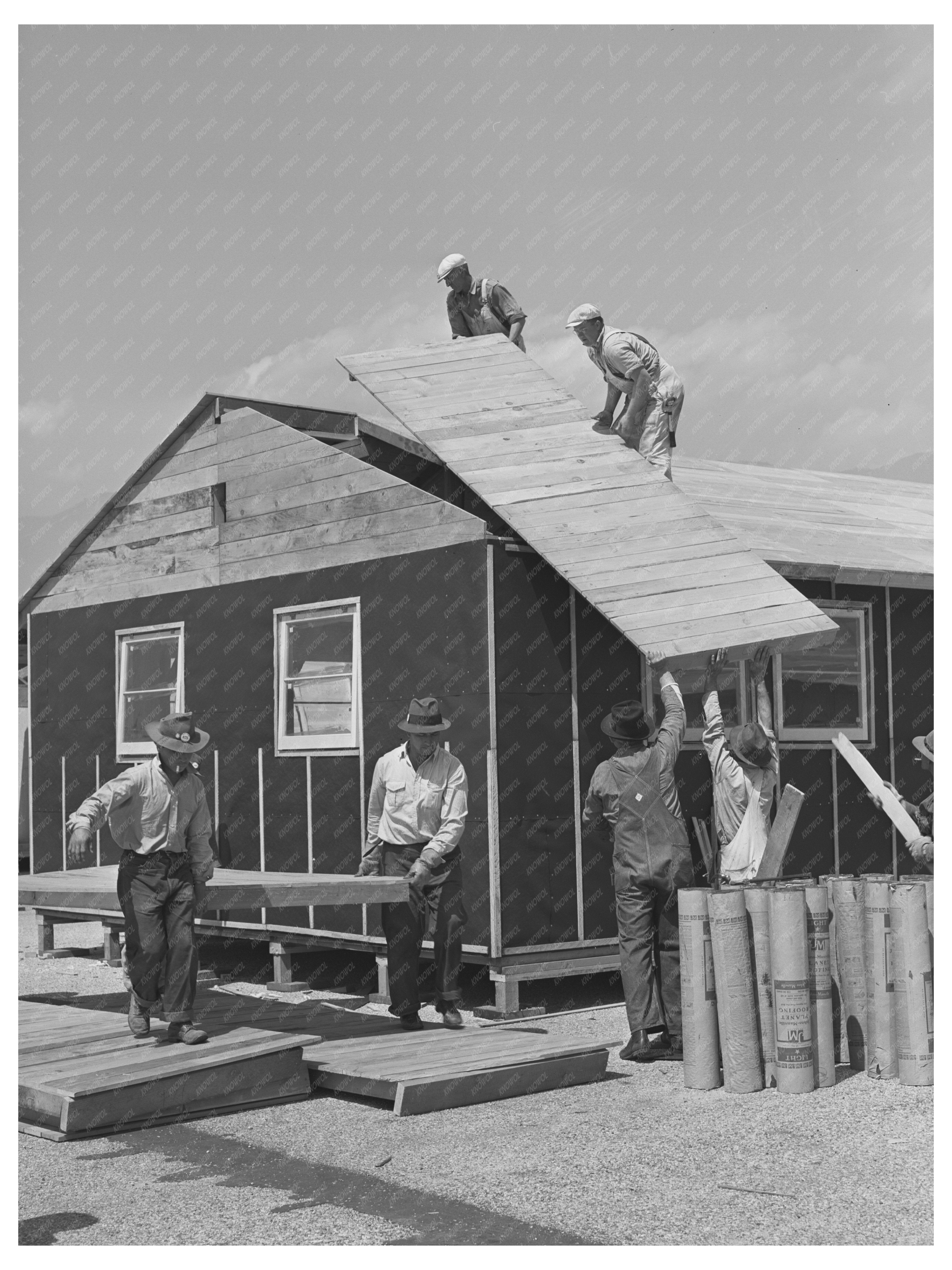 Santa Anita Reception Center Construction April 1942