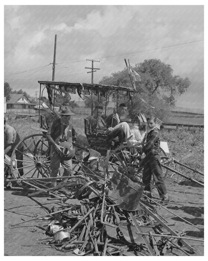 San Juan Bautista Schoolchildren Gather Scrap Metal 1942