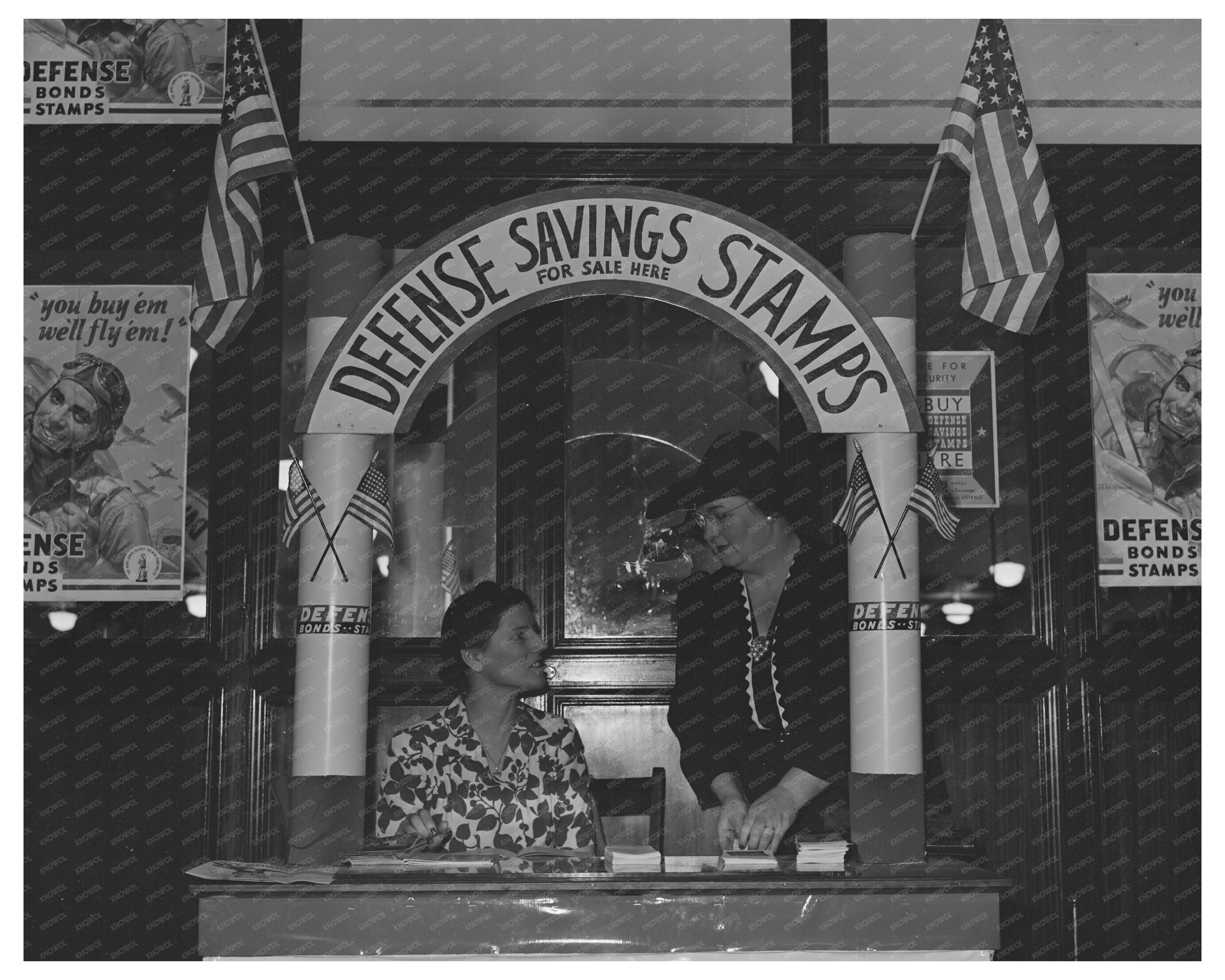 1942 Turlock Housewife PTA President at War Stamps Booth