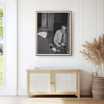 1942 Housewife PTA President Depositing Funds in Turlock CA