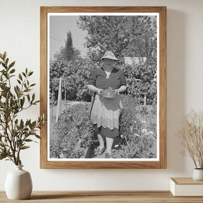 1942 Vintage Housewife Gardening in Turlock California