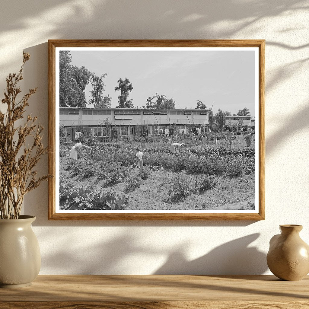 Farm Workers Tending Garden in Yuba City California 1942