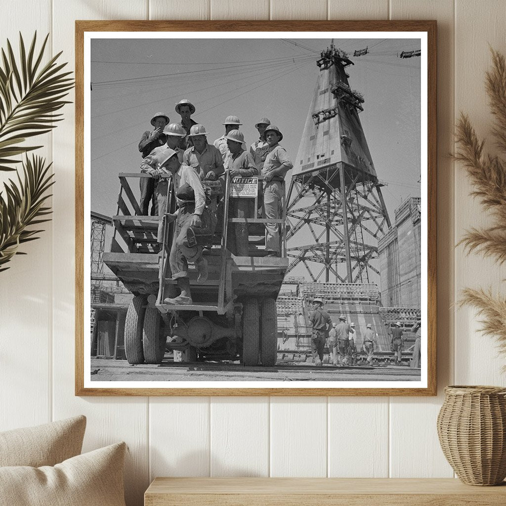 Shasta Dam Workers Arriving June 1942 Vintage Photo