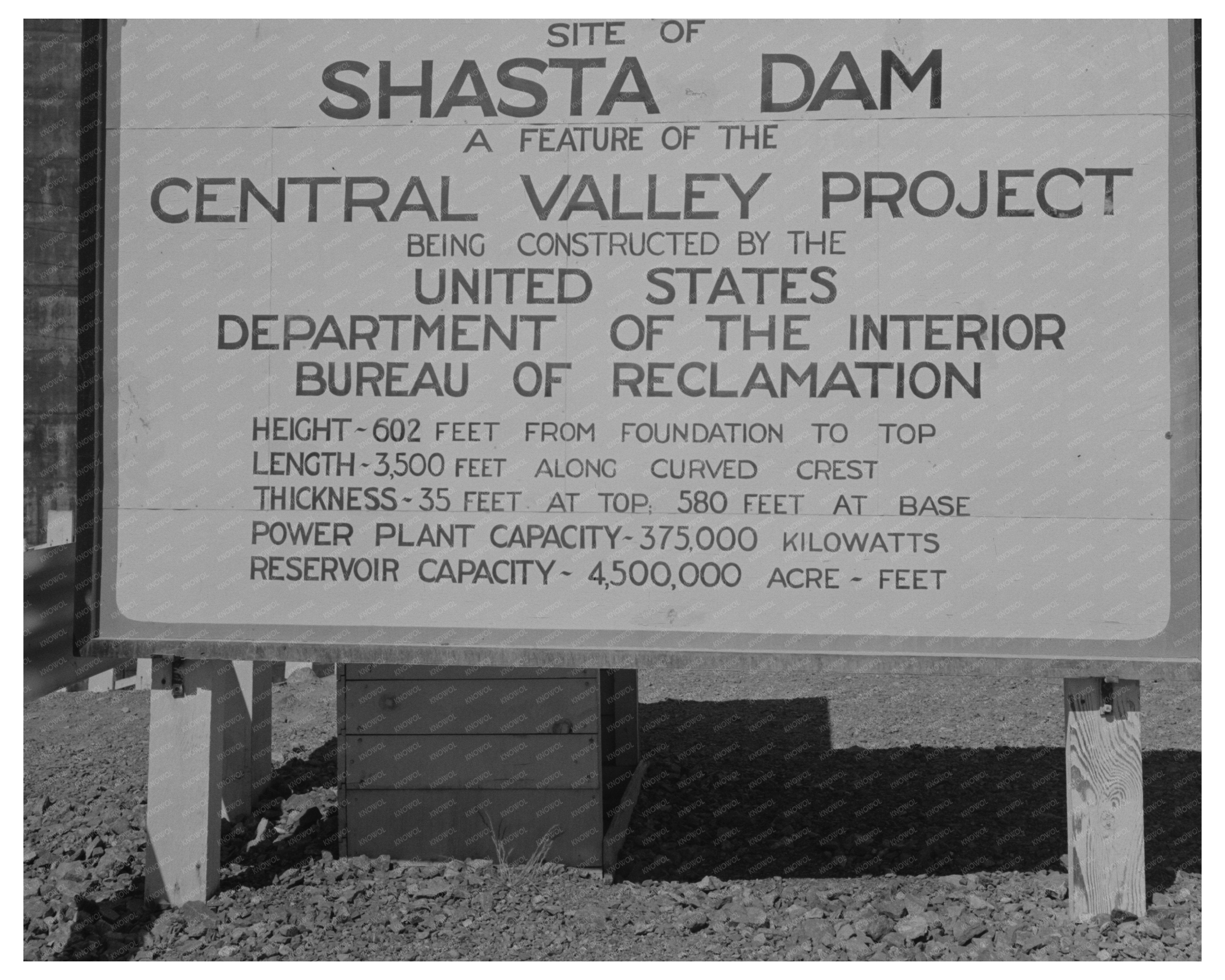 Shasta Dam Vintage Photo June 1942 FSA OWI Collection