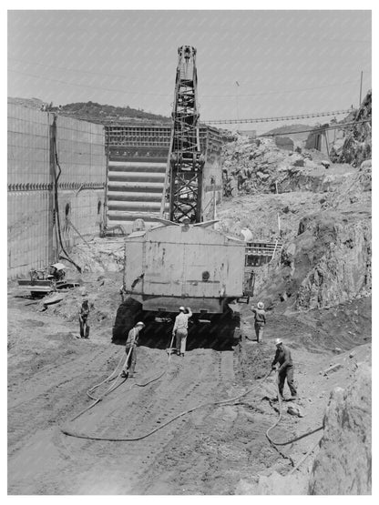 Shasta Dam Construction Steam Shovel June 1942