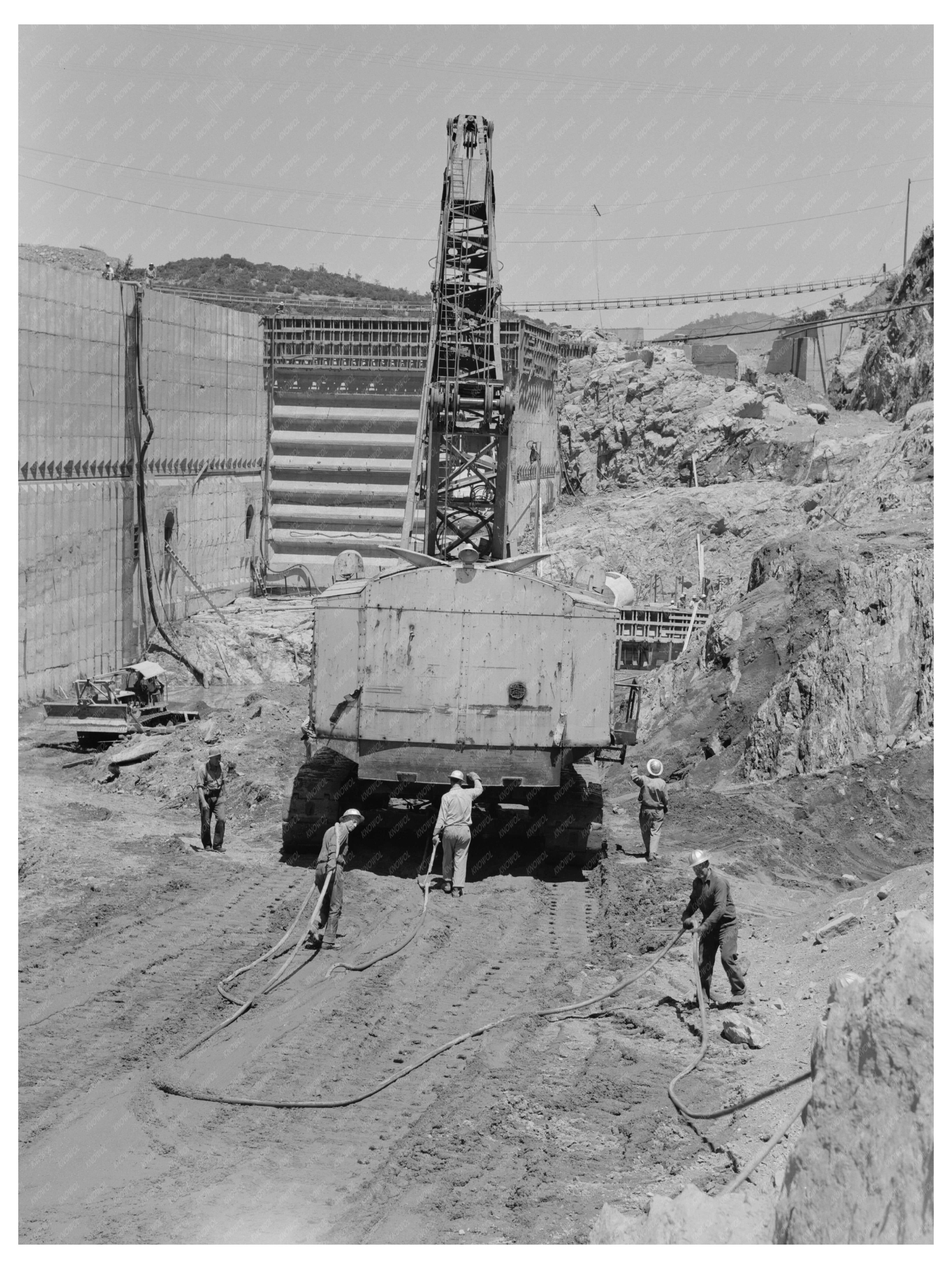 Shasta Dam Construction Steam Shovel June 1942