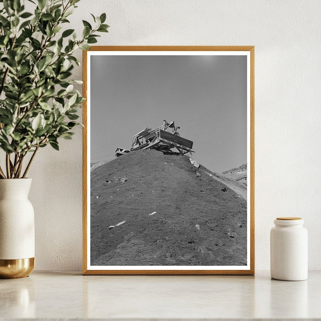 Bulldozer Working on Shasta Dam Project June 1942