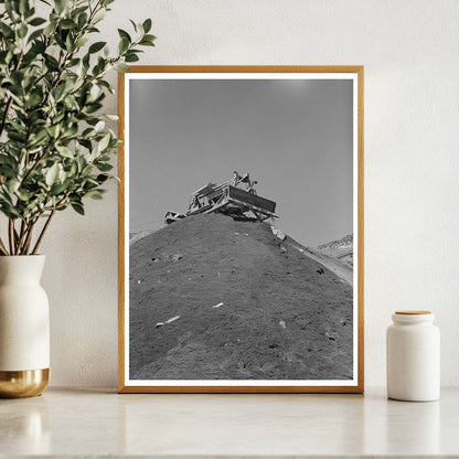 Bulldozer Working on Shasta Dam Project June 1942