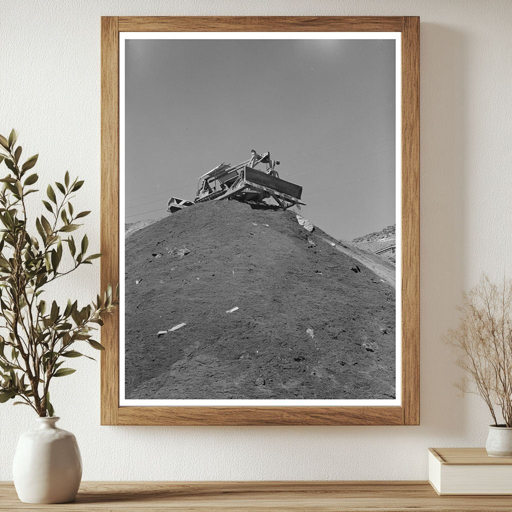 Bulldozer Working on Shasta Dam Project June 1942