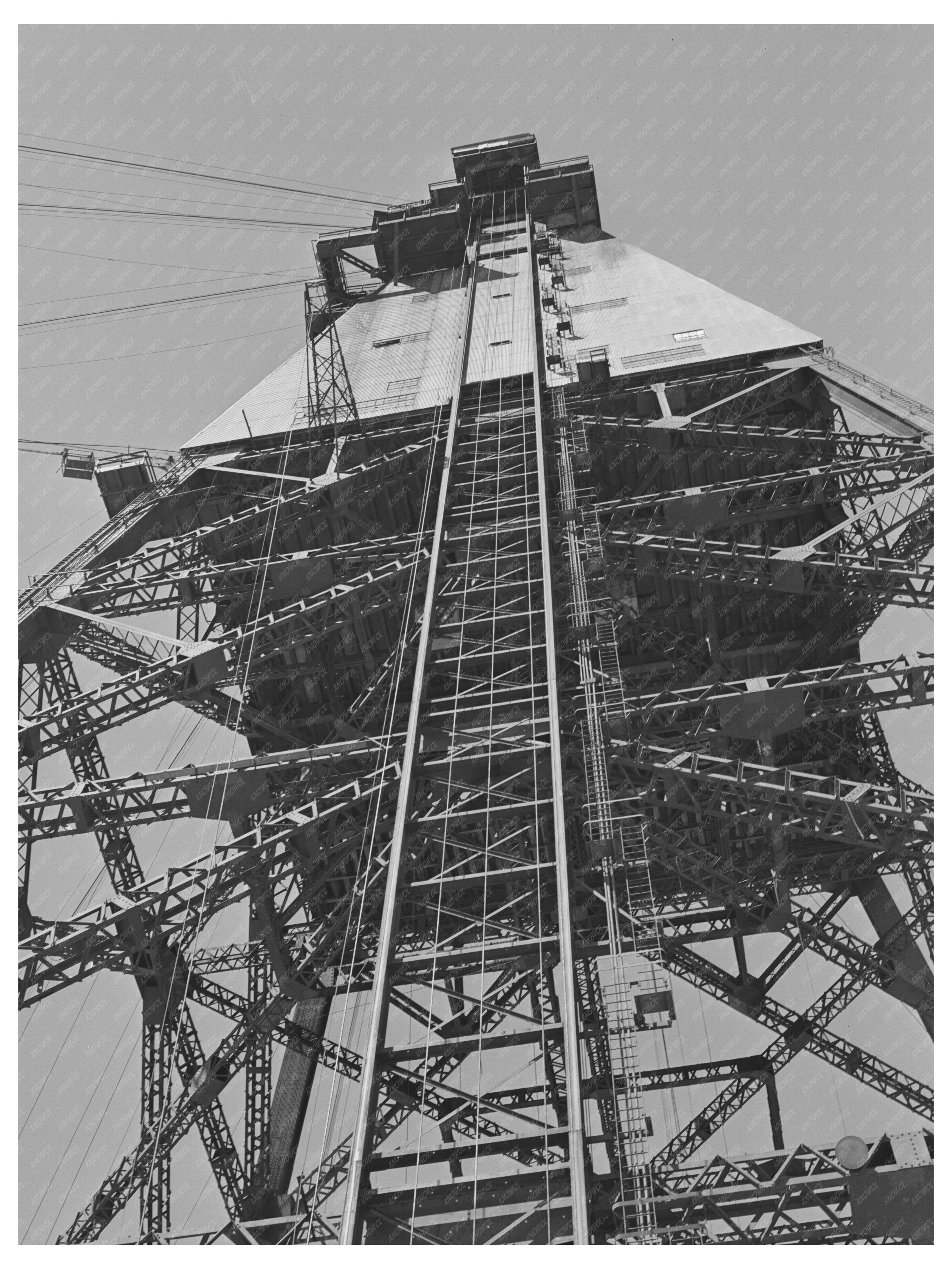 Shasta Dam Head Tower 1942 Image California