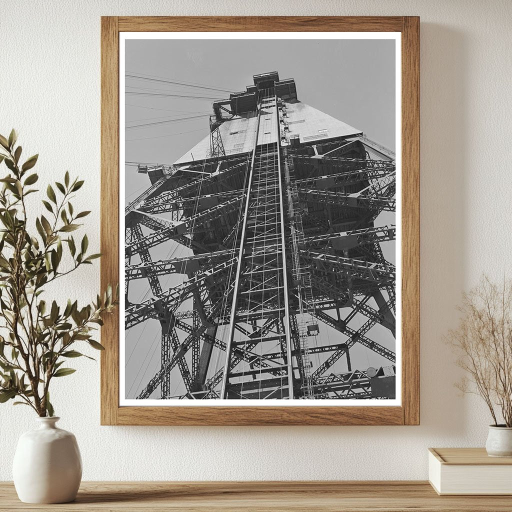 Shasta Dam Head Tower 1942 Image California