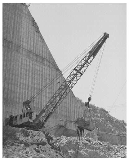 Shasta Dam Construction with Steam Shovel June 1942