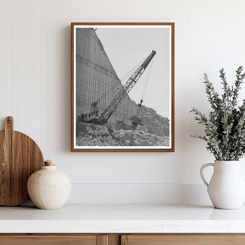 Shasta Dam Construction with Steam Shovel June 1942