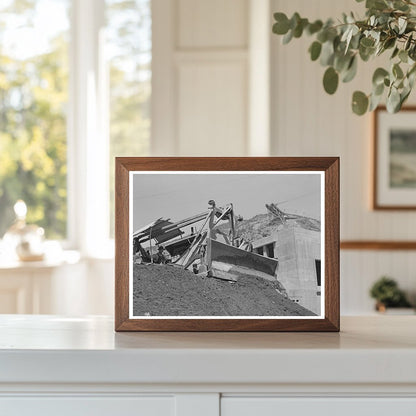Bulldozer at Shasta Dam June 1942 Vintage Photograph
