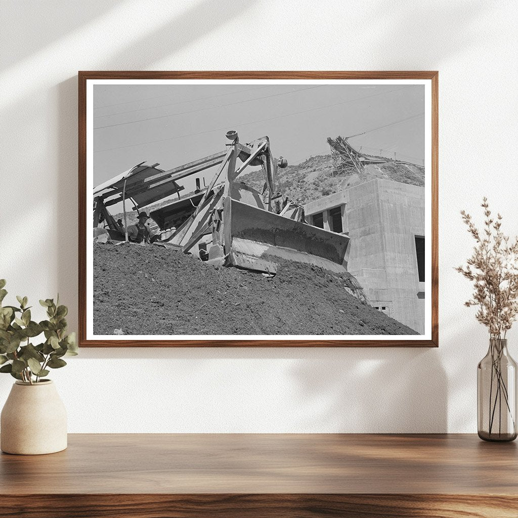 Bulldozer at Shasta Dam June 1942 Vintage Photograph