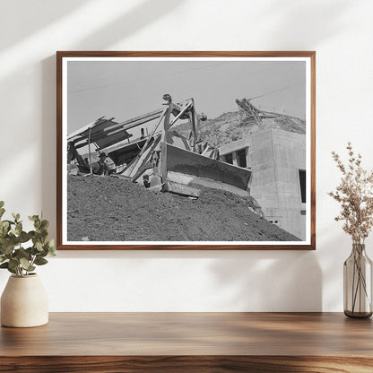 Bulldozer at Shasta Dam June 1942 Vintage Photograph