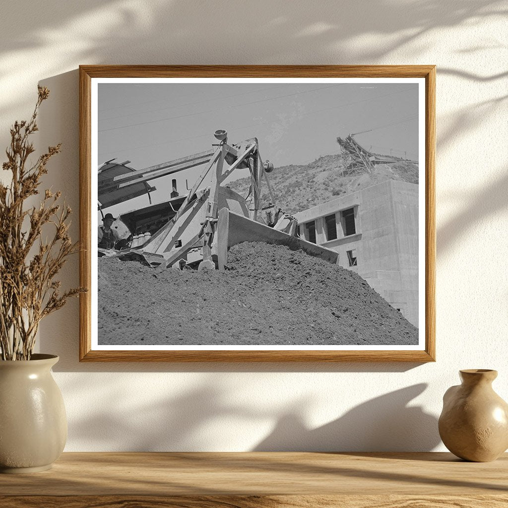 Bulldozer at Shasta Dam California June 1942