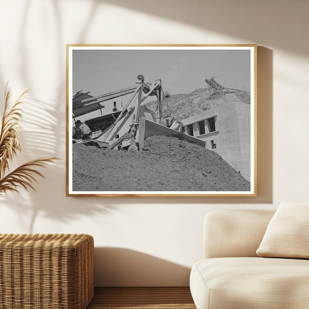 Bulldozer at Shasta Dam California June 1942