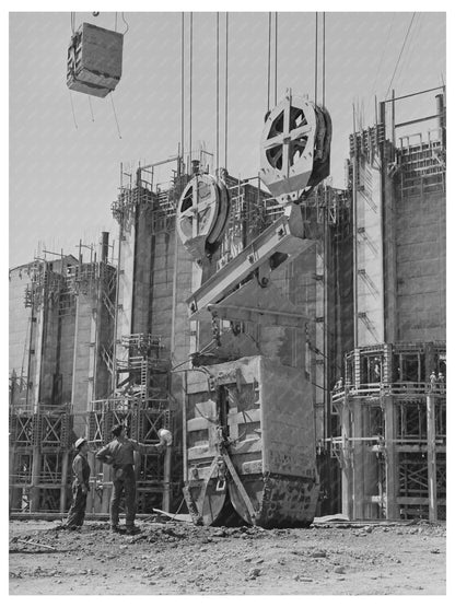 Shasta Dam Construction Bucket System June 1942