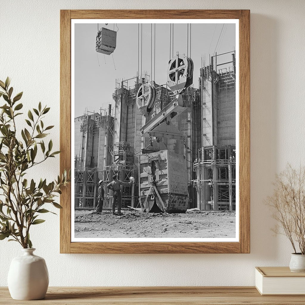 Shasta Dam Construction Bucket System June 1942