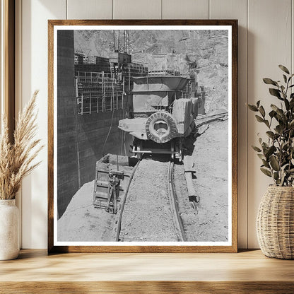 Shasta Dam construction operations June 1942 vintage photo