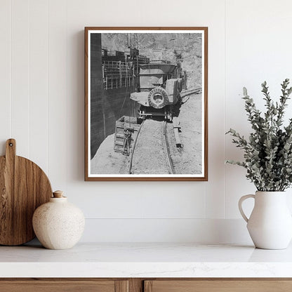 Shasta Dam construction operations June 1942 vintage photo