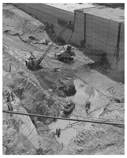 Shasta Dam construction work June 1942 vintage photo
