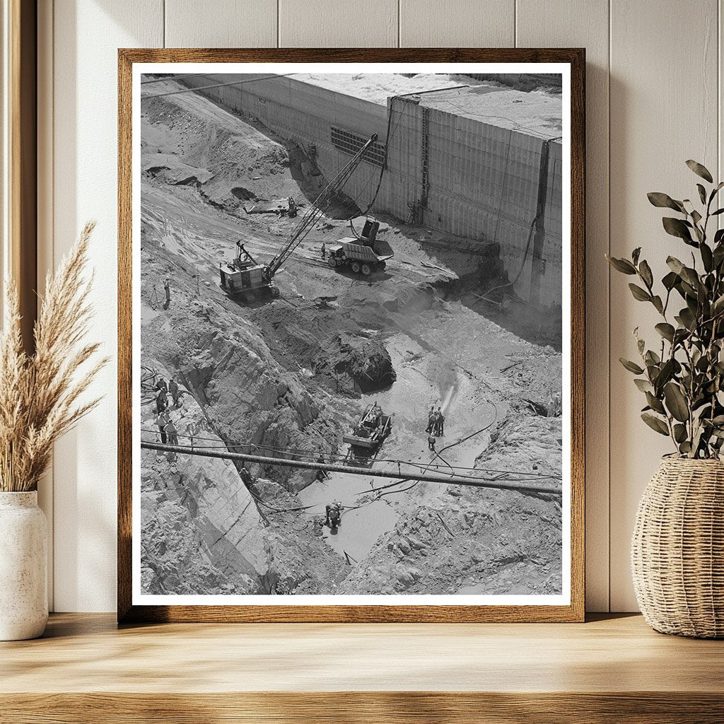 Shasta Dam construction work June 1942 vintage photo