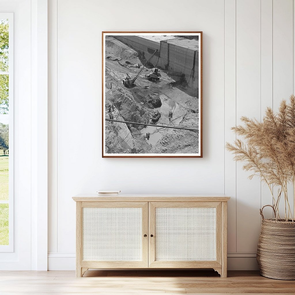 Shasta Dam construction work June 1942 vintage photo