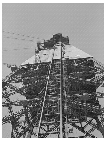 Shasta Dam Head Tower June 1942 Vintage Photograph