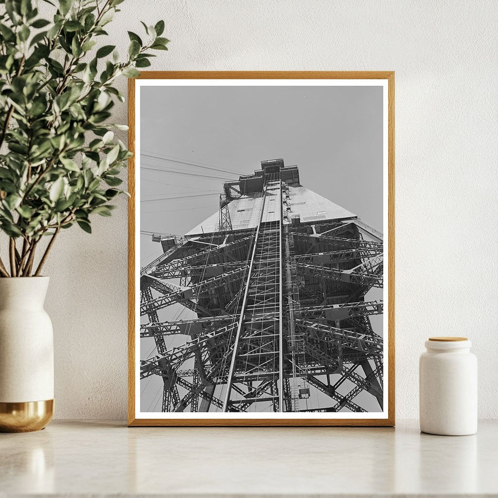 Shasta Dam Head Tower June 1942 Vintage Photograph